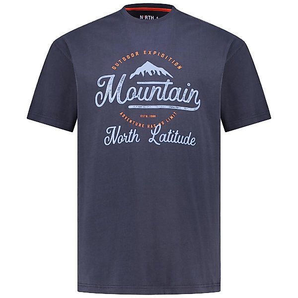 North T-Shirt mit Label-Print Farbe blau Größe: 8XL günstig online kaufen