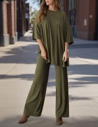 LUCKZON Pyjama Zweiteiler für Damen vorder günstig online kaufen