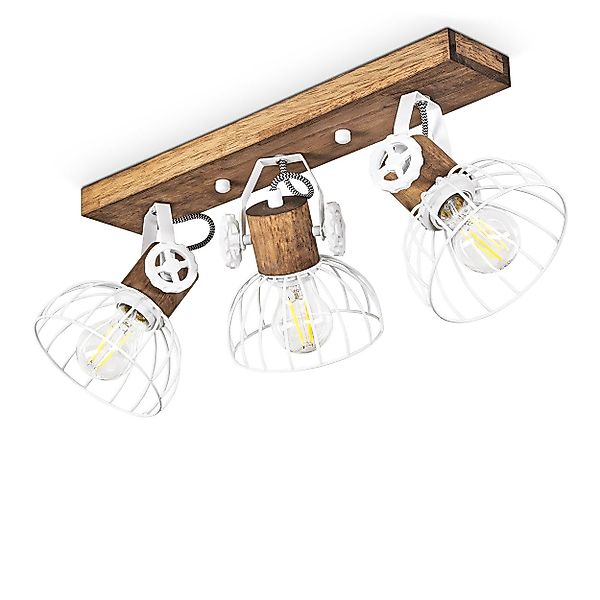 hofstein Deckenleuchte »Cotes« Deckenlampe aus Holz/Metall, günstig online kaufen
