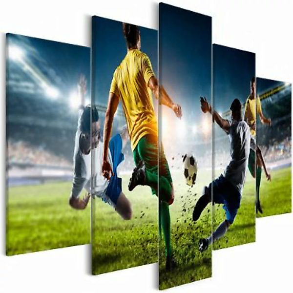 artgeist Wandbild Decisive Tackle (5 Parts) Wide mehrfarbig Gr. 200 x 100 günstig online kaufen