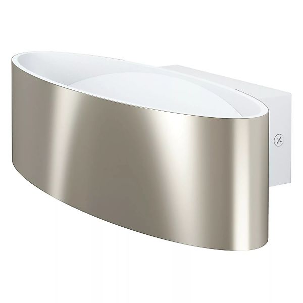 home24 Eglo LED-Wandleuchte Maccacari Modern Silber PMMA 1-flammig LED-Plat günstig online kaufen