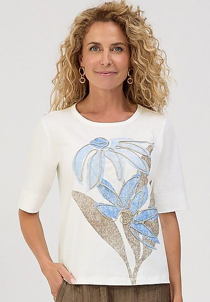 bianca Print-Shirt DINIA mit farbigem Frontmotiv und Kordelapplikation günstig online kaufen