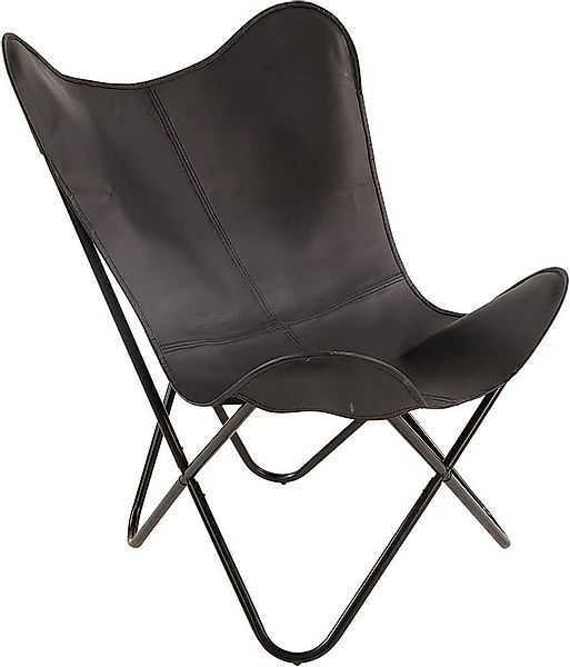 Lesli Living Cocktailsessel Schmetterlingsstuhl Buffalo schwarz Stuhl Ziege günstig online kaufen