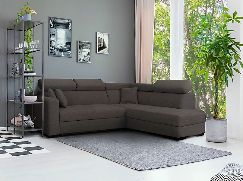 Home affaire Ecksofa »Tulio L-Form«, wahlweise mit Bettfunktion und Bettkas günstig online kaufen