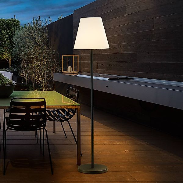 Lucande Terrassenleuchte Jaimy, schwarz, Aluminium, 150 cm günstig online kaufen