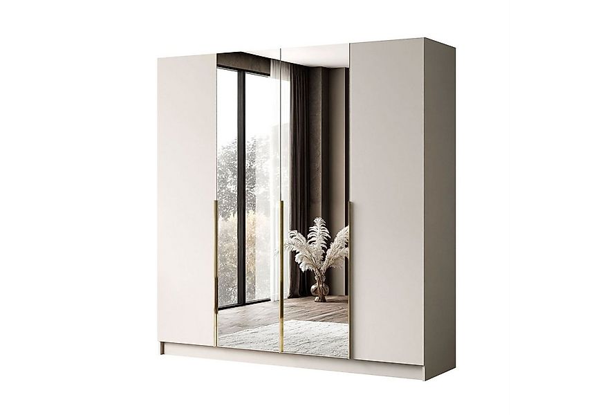Lookway Kleiderschrank AUREL 4D KASCHMIR Drehtürenschrank mit Spiegel günstig online kaufen