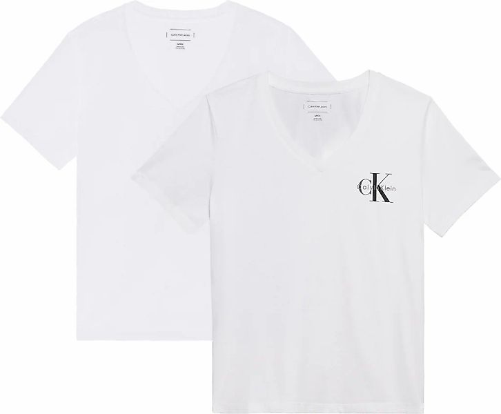 Calvin Klein Jeans T-Shirt "A- Logo VN 2 pack Tee" Packung, 2er-Pack, Mit V günstig online kaufen