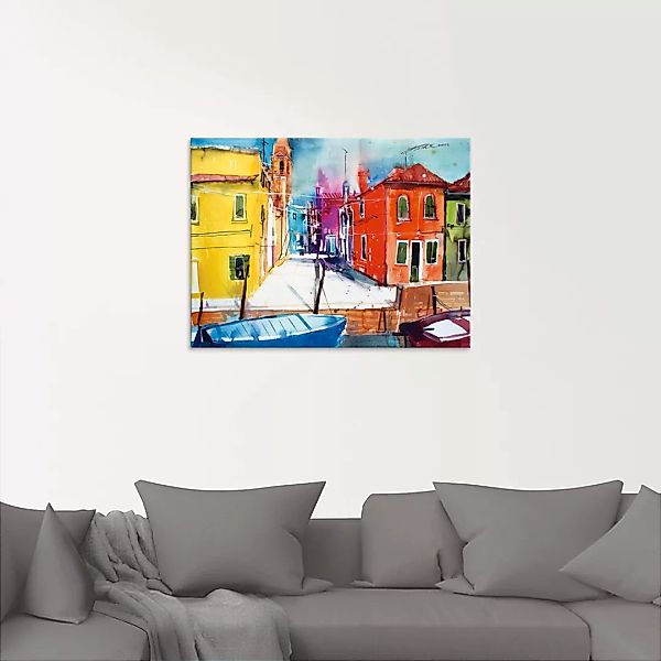 Artland Glasbild "Venedig, Burano, Fondamenta del Pizzo", Italien, (1 St.), günstig online kaufen