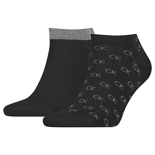 Calvin Klein Sneaker All Over Logo Socken 2 Paare EU 43-46 Black günstig online kaufen