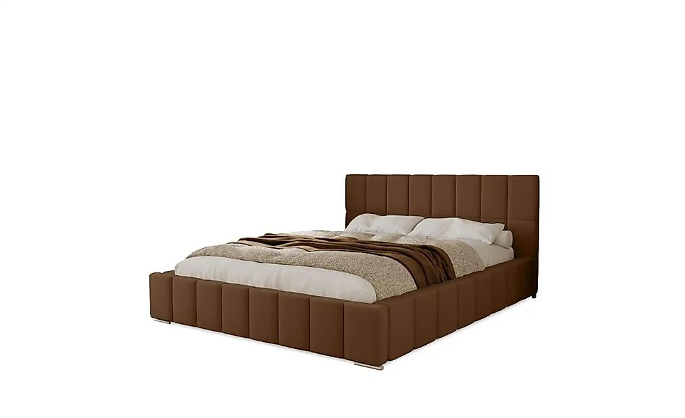 Polsterbett mit Stauraum  Ayr ¦ braun ¦ Maße (cm): B: 155 H: 100 Betten > P günstig online kaufen