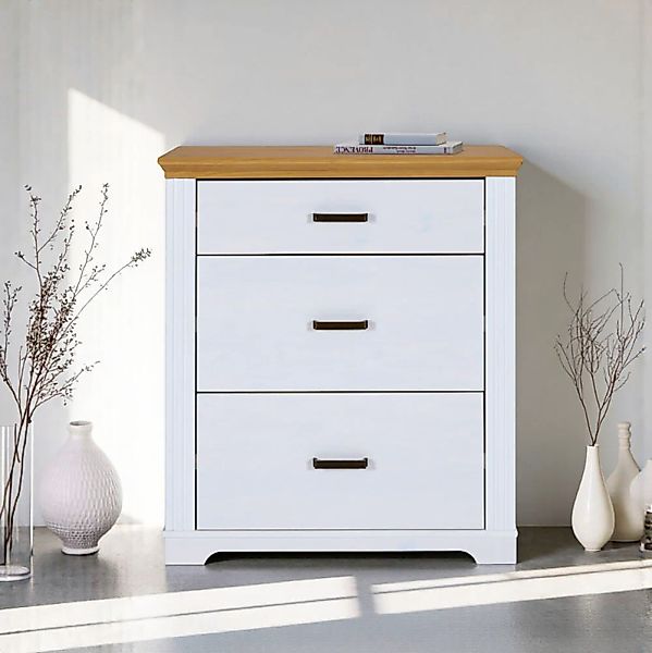 Inter Link Schubkastenkommode "Kommode Maluno" 1 Stk. tlg. Kiefer Massiv, S günstig online kaufen