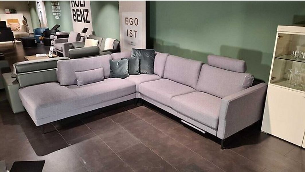 Rolf Benz Ecksofa Ecksofa Ego Stoff 26.267 Graphitgrau mit 4 Kissen und Nac günstig online kaufen