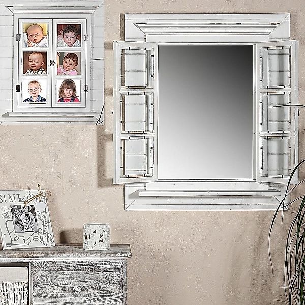 Feel2Home Wandspiegel Wandspiegel mit Scheiben Weiß günstig online kaufen