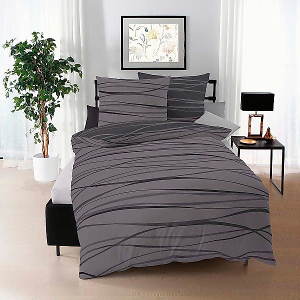 BETTWARENSHOP Bettwäsche Satinmotion zinn, Mako Satin, günstig online kaufen