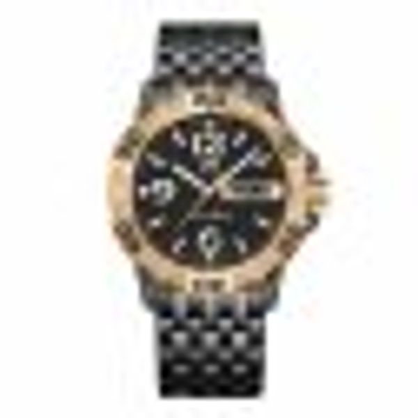 Herren Armbanduhr Edelstahl rotvergoldet (teil) Satiniert 22cm günstig online kaufen