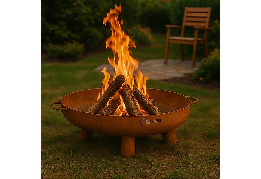BBQ-Toro Feuerschale Feuerschale Ø 60 cm mit Deckel, Rostoptik, Outdoor Dre günstig online kaufen