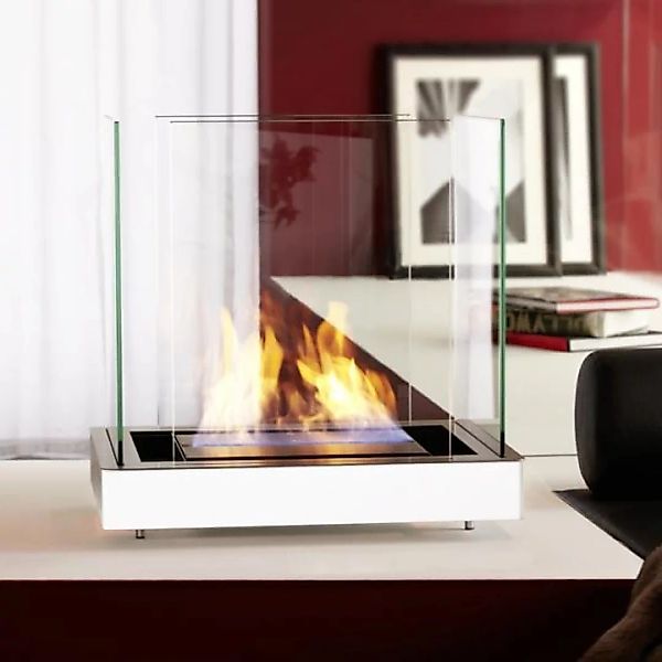 Radius - Top Flame Feuerstelle - weiß/Stahl gepulvert/BxHxT 50,2x49,5x37,2c günstig online kaufen