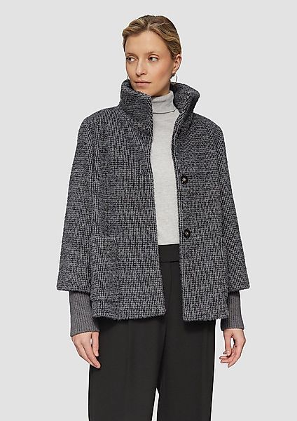 s.Oliver Winterjacke Outdoor-Jacke Flauschige Jacke mit Strickbündchen am Ä günstig online kaufen