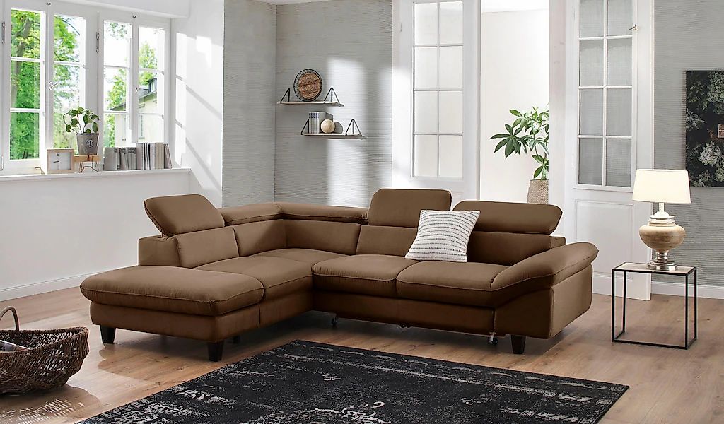 Home affaire Ecksofa "Pilot L-Form", mit Kopfteilverstellung, wahlweise mit günstig online kaufen