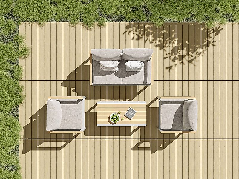 MeXo Gartenlounge-Set Balkonmöbel Set für 3-4 günstig online kaufen