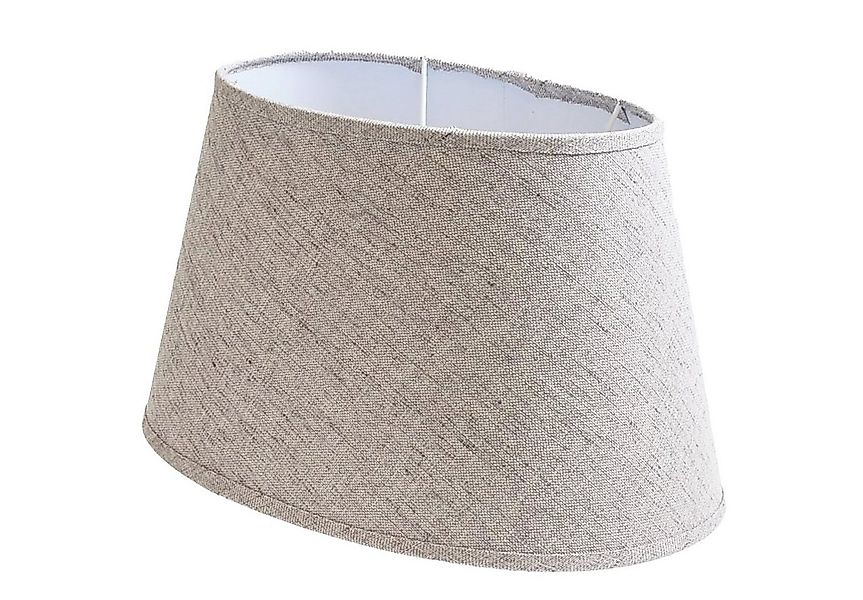 B&S Lampenschirm Lampenschirm hellgrau oval aus Stoff H/B/L 20 x 22 x 33 cm günstig online kaufen