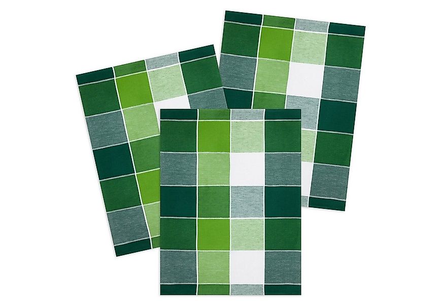Kracht Geschirrtuch Blockkaro, (Set, 3-tlg., Set), 3er Pack Geschirrtücher günstig online kaufen