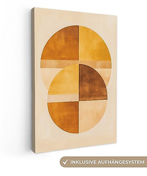 OneMillionCanvasses® Leinwandbild Kreise - Gelb - Minimalistisch, Fotodruck günstig online kaufen