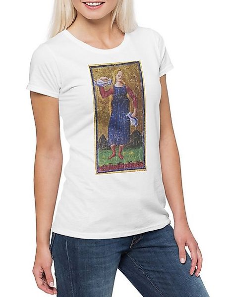 Urban Backwoods Print-Shirt Tarot Arcanum Temperance Damen T-Shirt Karte Ka günstig online kaufen
