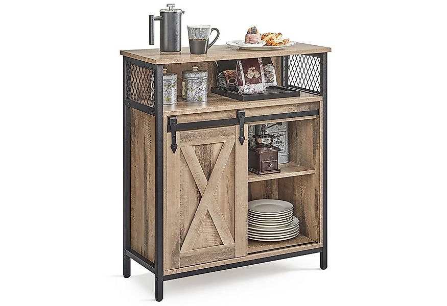VASAGLE Sideboard Aufbewahrungsschrank, 70 x 30 x 80 cm, mit Schiebetür günstig online kaufen