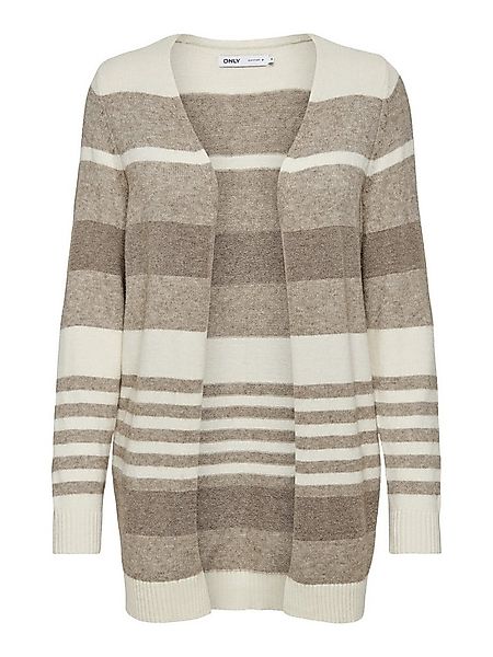 ONLY Strickweste ONLLESLY L/S OPEN CARDIGAN KNT NOOS Whitecap Gray/W. Beige günstig online kaufen
