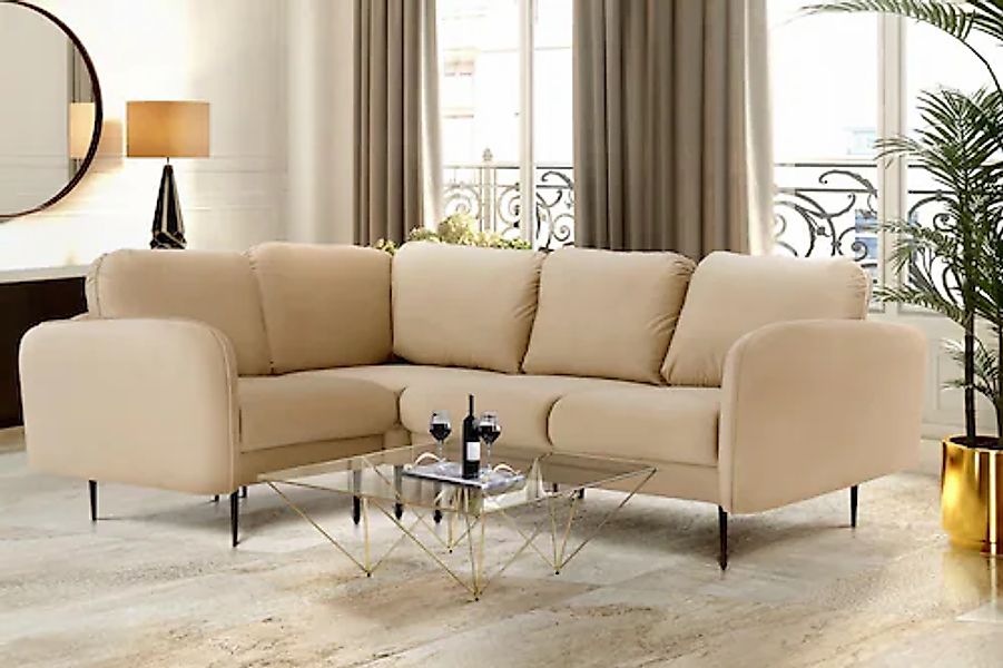 Home affaire Ecksofa »Skidi L-Form« mit losen Rückenkissen und Keder oben a günstig online kaufen