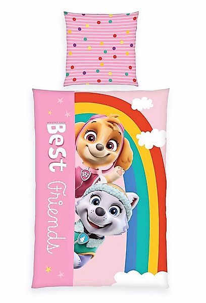 Herding Kinderbettwäsche 135x200cm Paw Patrol Patrouille Regenbogen, Renfor günstig online kaufen
