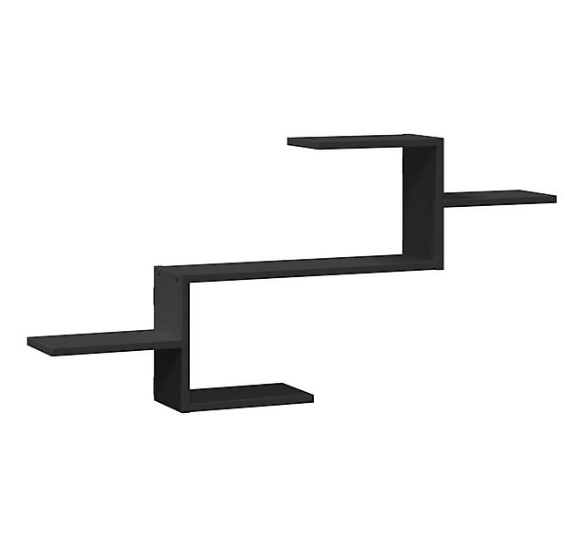 vidaXL Regal Wandregal Schwarz 104x15x49 cm Holzwerkstoff, 1-tlg. günstig online kaufen
