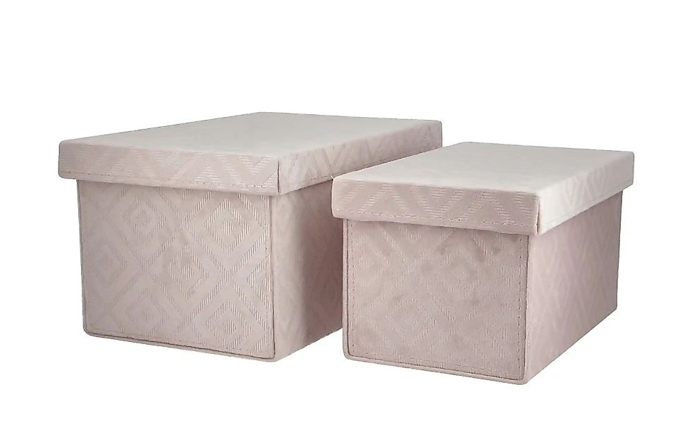 Aufbewahrungsboxen  2er-Set    ¦ rosa/pink ¦ Pappe ¦ Maße (cm): B: 20 H: 16 günstig online kaufen