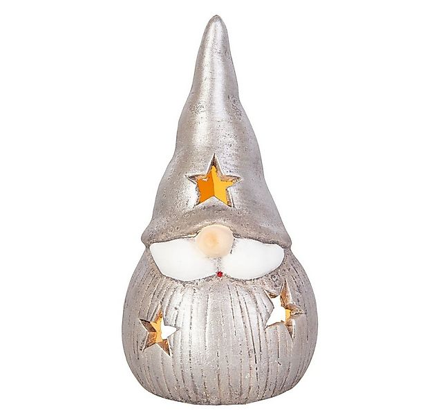 MICA Windlicht Windlicht - Wichtel - silber - ca. 9 x 8,5 x 16,5 cm günstig online kaufen