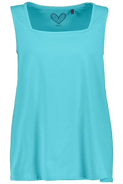 Ulla Popken T-Shirt Top A-Linie Carree-Ausschnitt günstig online kaufen