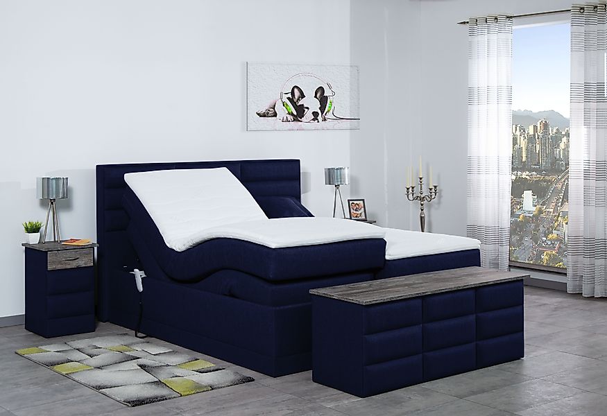 Meisterbetten Boxspringbett Pino (mit Motor, 7-Zonen günstig online kaufen