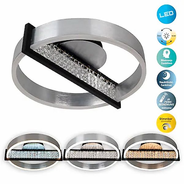 näve LED Deckenleuchte »Yvaris« LED-Modul 1 Stk. warmweiß - kaltweiß günstig online kaufen