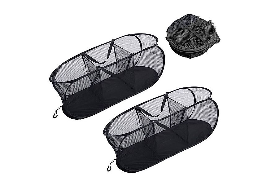 TWSOUL Wäschekorb 2 Stück Faltbarer wäschekorb, 3-Fächer Mesh Pop Up, 82cm, günstig online kaufen