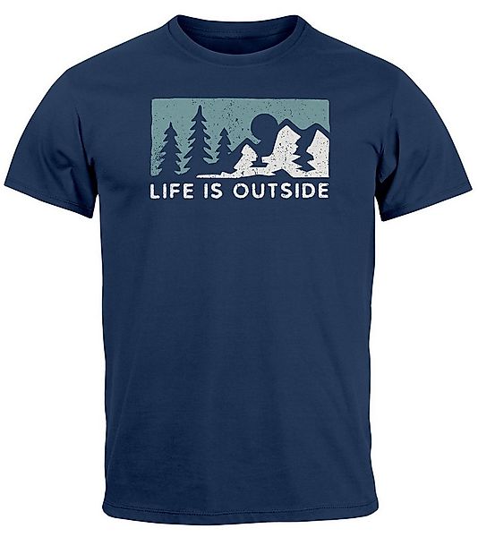 Neverless Print-Shirt Herren T-Shirt Outdoor Wandern Nautrliebhaber Life is günstig online kaufen