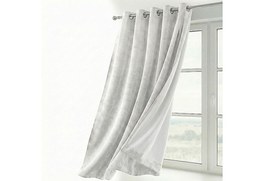 Beautex Verdunkelungsvorhang Samt Vorhang Ösen Gardine Velvet blickdicht ab günstig online kaufen
