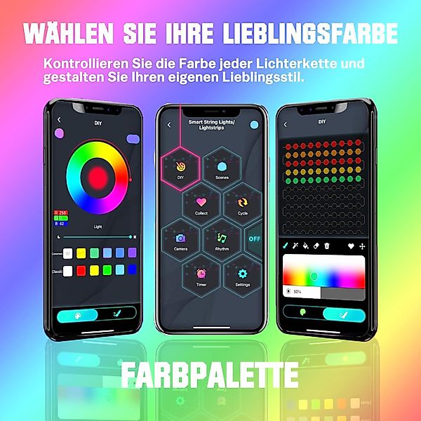 XERSEK LED Nachtlicht LED-Lichterkette Lichtervorhang Beleuchtung günstig online kaufen