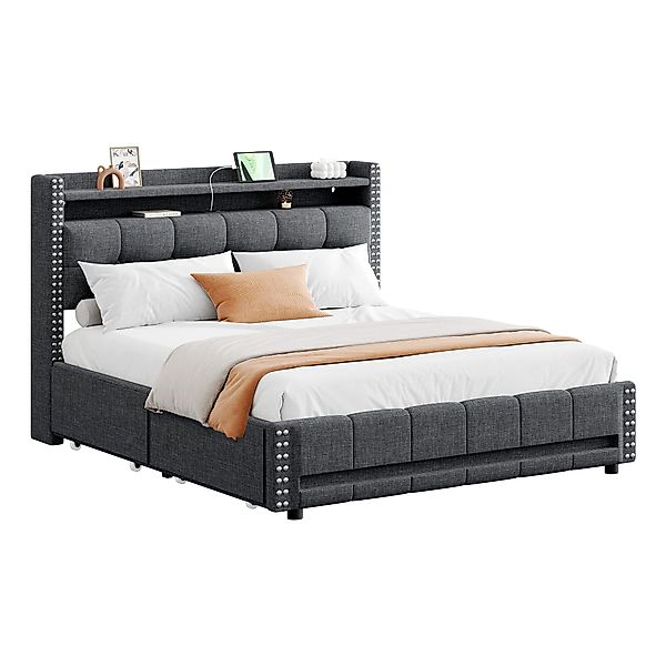 HAUSS SPOLE Polsterbett 160x200 mit LED-Beleuchtung, günstig online kaufen