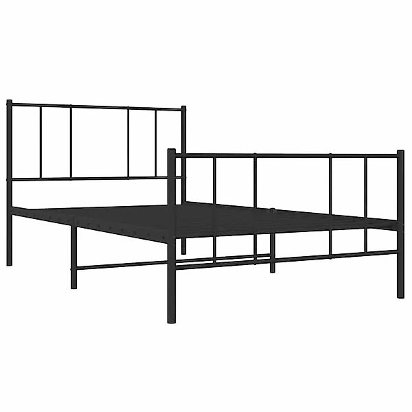 vidaXL Bettgestell mit Kopf- und Fußteil Metall Schwarz 100x190 cm 352492 günstig online kaufen