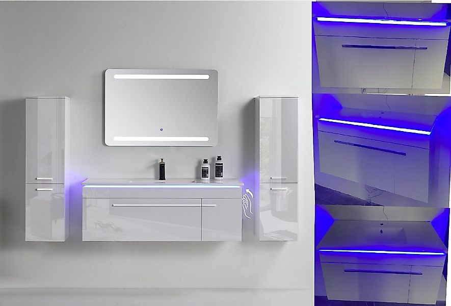 Faizee Möbel Badmöbel-Set Badmöbel set, Weiß günstig online kaufen
