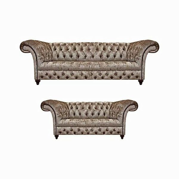 JVmoebel Chesterfield-Sofa Luxus Neu Kompett 2x Sofas Design Möbel Einricht günstig online kaufen