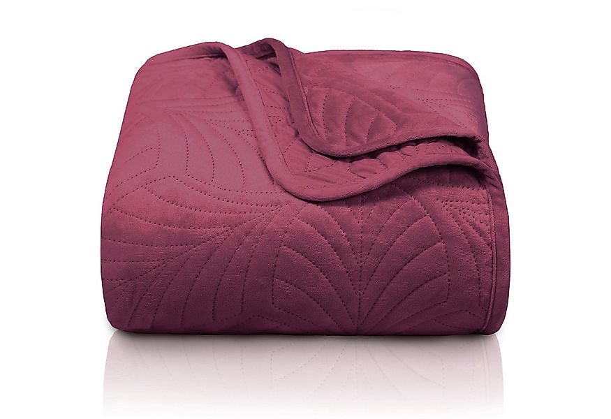 Gräfenstayn Tagesdecke Premium - Bettüberwurf mit Steppung & Blatt-Design, günstig online kaufen