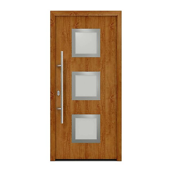 EcoStar Haustür Isopro IP 810S Golden Oak 110 cm x 210 cm DIN L günstig online kaufen