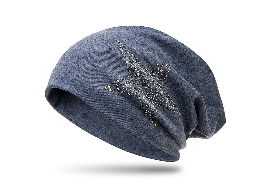 Caspar Beanie MU153 Mütze mit Strass Stern und warmem Flanell Stoff günstig online kaufen