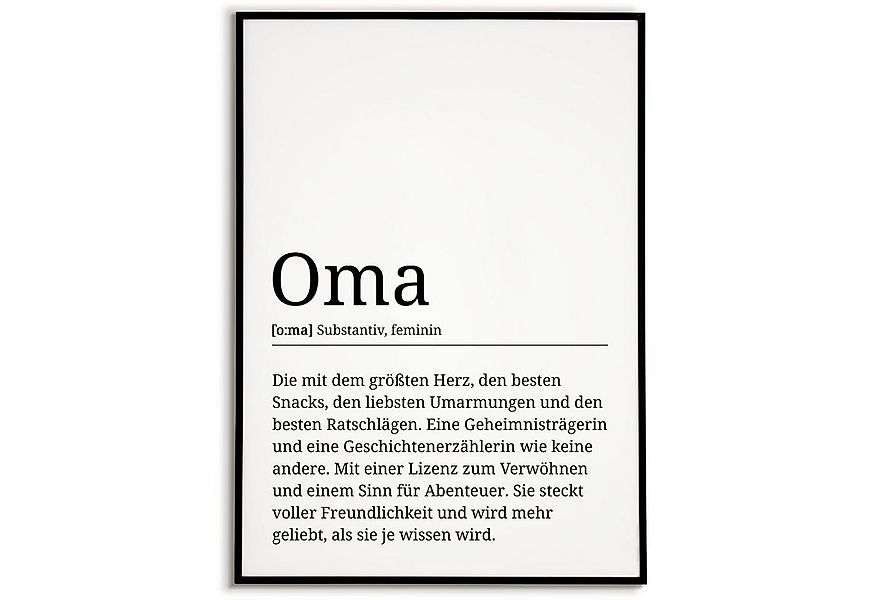 Tigerlino Poster Oma Definition Wandbild Großmutter Geburtstag Geschenk günstig online kaufen